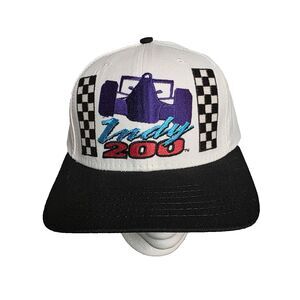 Indy 200 Racing Hat Disney World Snapback Cap USA White Vintage NASCAR